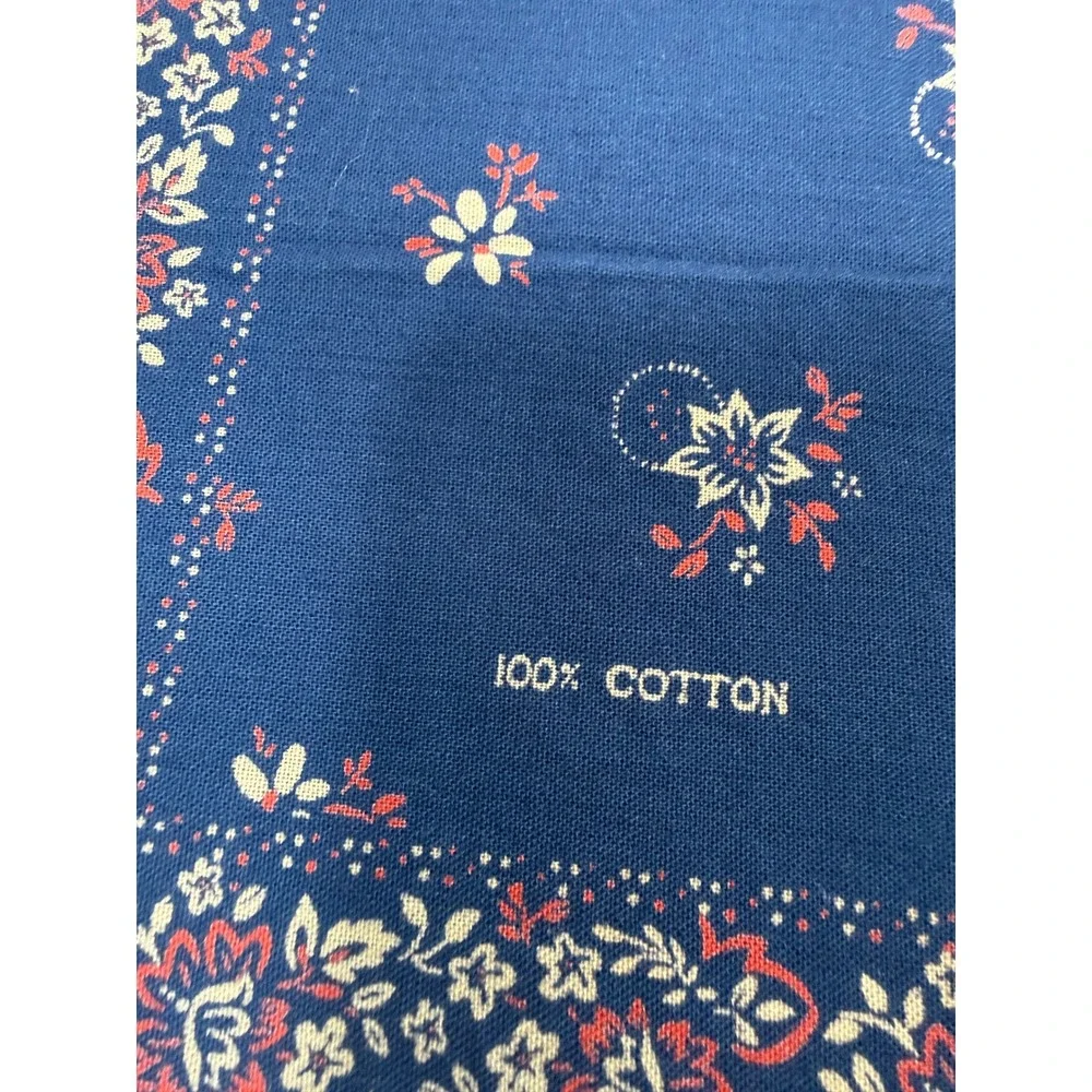 Ralph Lauren Double RL Blue Bandana Floral Cotton
